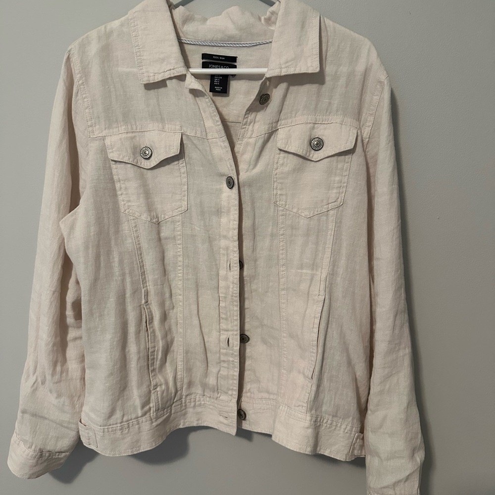 Jones New York Light Cream Jean Jacket